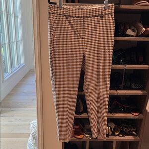 J. Crew Wool Blend Pants in Brown and White